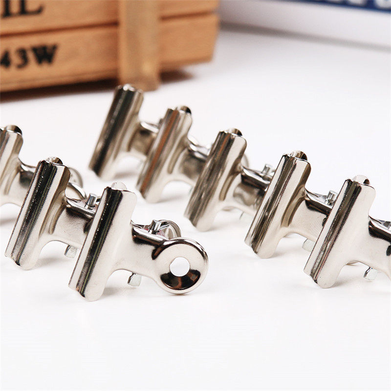 家用钢夹子文件夹子文具小夹子固定不锈铁票夹强力票据夹圆形夹子