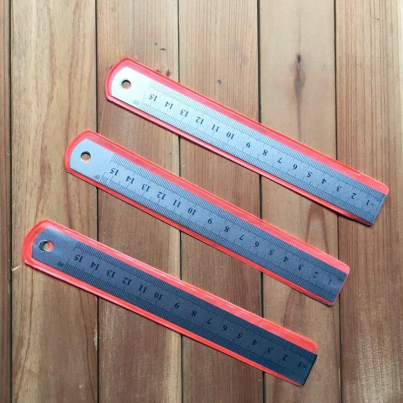 学生不锈钢直尺 30cm钢尺 30厘米金属铁尺子 文具办公用品 15cm
