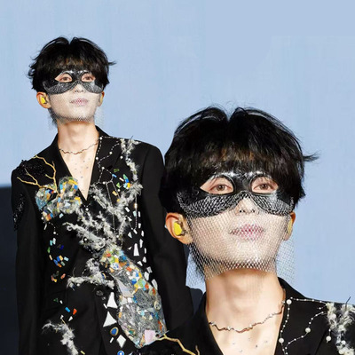 男士面具万圣节唱歌面罩