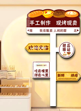 网红蛋糕店墙面装饰挂画创意烘焙