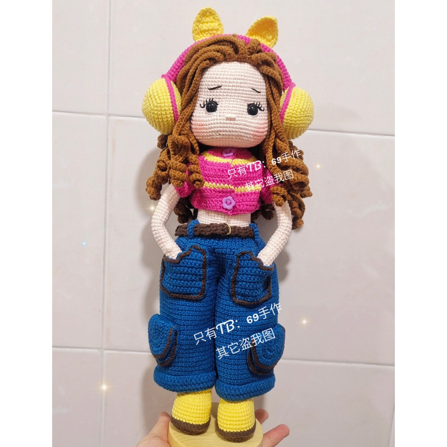 DIY纯手工毛线编织阿雅女孩玩偶
