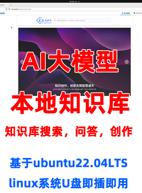 AI大模型本地知识库搭建私有化部署系统linuxU盘即插即用带智能体