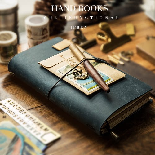 旅行记事本复古文具手工牛皮本