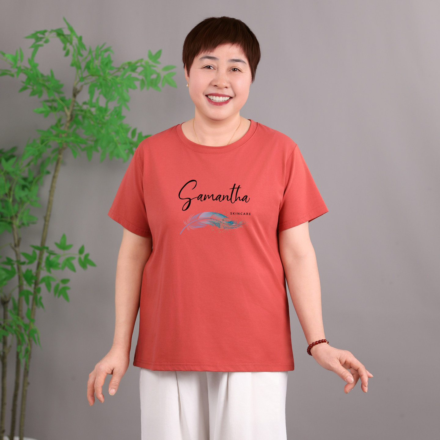 宽松版型遮肚显瘦有弹力吸汗透气
