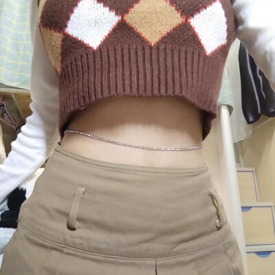 欧美跨境饰品 超闪水钻性感腰链 沙滩时尚简约腰链女waist chain