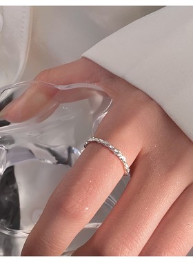 925银个性开口戒指女食指指环简约冷淡风小众设计ins潮时尚网红