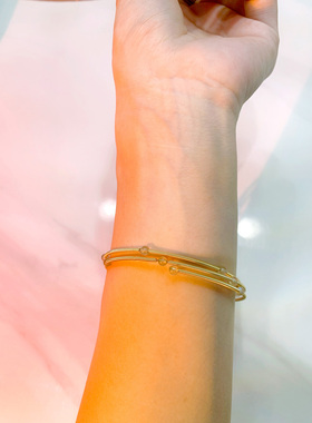 三层月光石线条麻花高级感手串