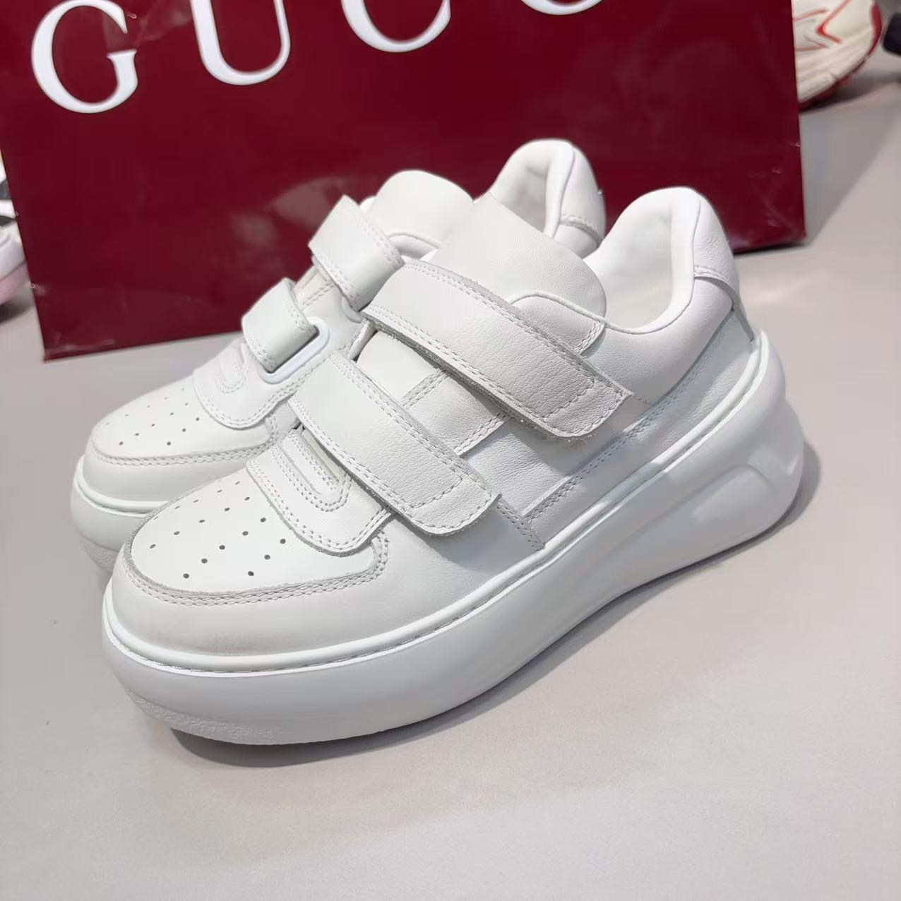 马思纯同款魔术贴小白鞋25新款真皮厚底板鞋增高松糕运动休闲鞋