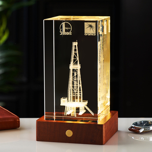 水晶内雕定制激光3d纪念品礼物生物汽车建筑桥梁机械厂房摆件定做