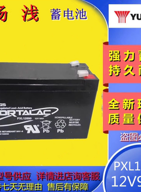 汤浅蓄电池PXL12090 12V9AH免维护电梯UPS消防主机应急备用电池