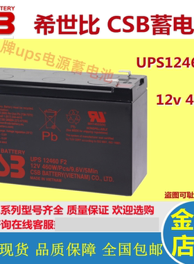 CSB希世比蓄电池UPS12460F2  12V460W免维护机房应急设备UPS全新