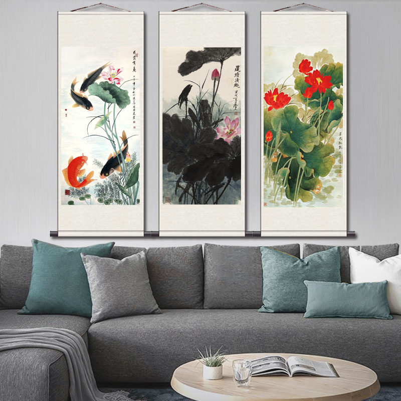 招财花鸟画国画装饰画字画挂画