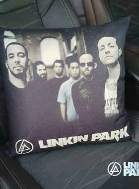 欧美摇滚风Linkin Park林肯公园乐队周边沙发装饰纪念品亚麻抱枕