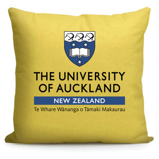 新西兰留学周边 奥克兰大学纪念品定制印校徽LOGO礼品腰靠枕抱枕