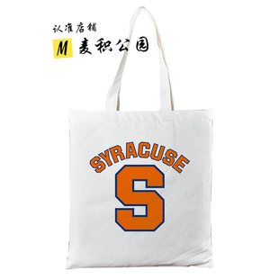 雪城大学Syracuse University锡拉丘兹大学周边纪念品帆布包袋子
