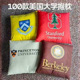 美国名校周边 普林斯顿斯坦福麻省理工耶鲁哈佛大学纪念品抱枕