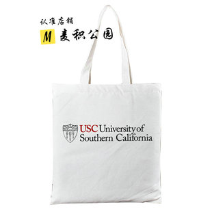 南加州大学UCSB加州大学圣塔芭芭拉分校周边纪念品帆布包布袋子