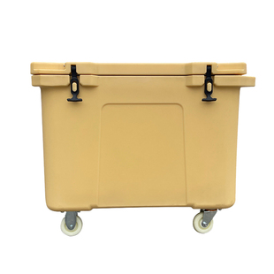 200升带轮子水产保温箱海鲜活鱼运输加工冷藏冷链加厚PU冰桶滚塑