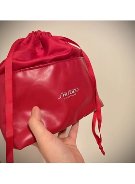 抄底清｜出口日单传统中国风中式红色印花拼接抽绳收纳袋化妆包