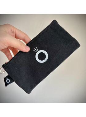 68包邮｜ZG满额礼品简洁轻便秀气黑白纯棉帆布随身零钱证件卡包