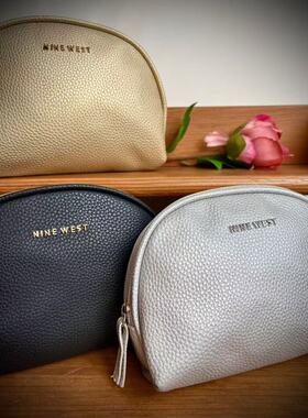 68包邮｜小号！出口欧美荔枝纹贝壳pu金银黑色质感复古化妆收纳包