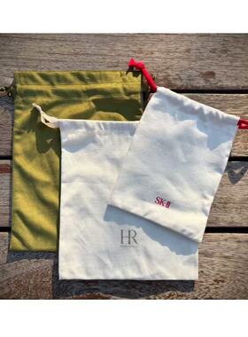 68包邮｜化妆品牌苔藓绿丝绒高级白色绒棉布多尺寸饰品杂物收纳袋