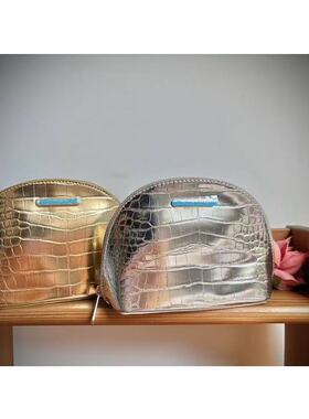 68包邮｜高品！少量！经典中小金银pu鳄鱼纹贝壳化妆收纳零钱包