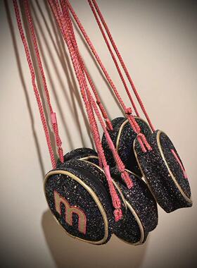 抄底清｜儿童节福利！出口英国重工亮片刺绣金色字母儿童小挎包