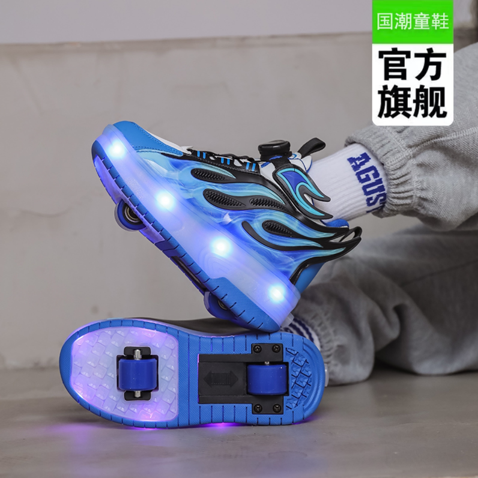 小红书爆款带轮子的暴走鞋可收缩