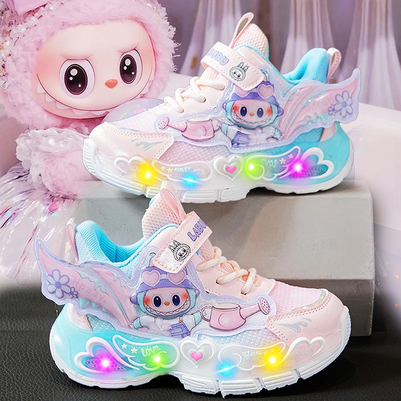 拉布布女童运动鞋2026春季新款透气网面亮灯女孩儿童公主老爹鞋子,童鞋/婴儿鞋/亲子鞋,运动鞋,淘宝优惠券,粉丝福利购,淘宝优惠卷