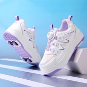 2025新款 秋冬季 运动儿童暴走轮滑鞋 女童暴走鞋 拆卸四轮女孩溜冰鞋