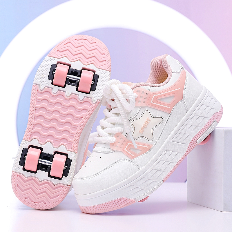 暴走鞋女童2025新款秋冬儿童隐形四轮溜冰飞行鞋学生暴走轮滑鞋子