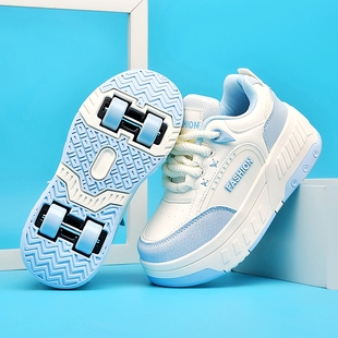 暴走鞋女童隐形四轮飞行鞋溜冰鞋小学生儿童暴走运动轮滑男童鞋子