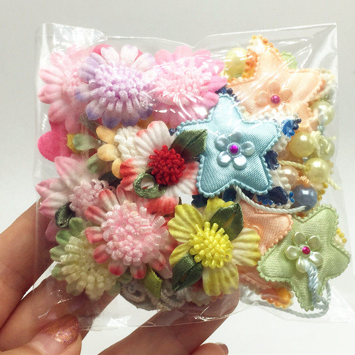 雪纺丝带破洞补丁贴花卡通手工DIY衣服装饰品辅料缎带花朵蝴 蝶结