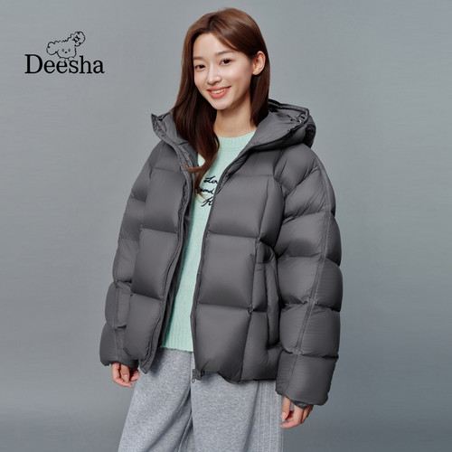 【四防】笛莎26年冬季新款连帽羽绒服青少年5A抗菌保暖面包服