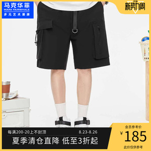 马克华菲户外工装风短裤男23夏新款大口袋设计书包卡扣时尚裤子