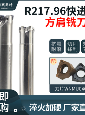 R217.96快进给刀杆MFWN04数控铣刀杆搭配双面六刃刀片WNMMU040308