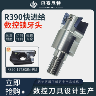 11T308M PL530光刀方肩加工 刀头螺纹抗震杆配R390 R390锁牙式