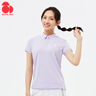 女户外防晒抗菌徒步登山短袖 SCALER思凯乐速干透气POLO衫 F4403905
