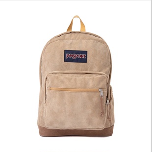 Jansport杰斯伯正品秋冬复古灯芯绒书包刺绣双肩背包通勤包旅行包