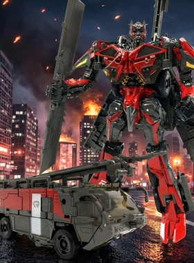 百微TW1024B烈火英雄简配电影版变形御天敌配件包消防车玩具模型