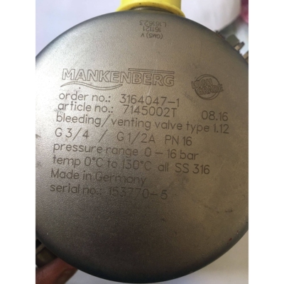 MANKENBERG  7145002T   bleeding/venting valve type1.12 G3/4