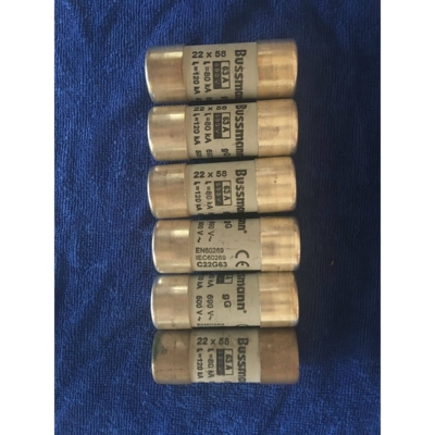 BUSSMANN 63A 22x58/690V gL/gG C22G63 63A IEC圆柱型熔断器