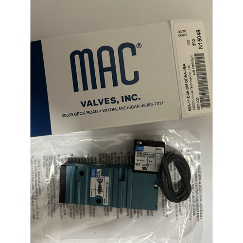 美国MAC电磁阀52A-11-D0A-DM-DDAA-1BA 2024新日期新标签