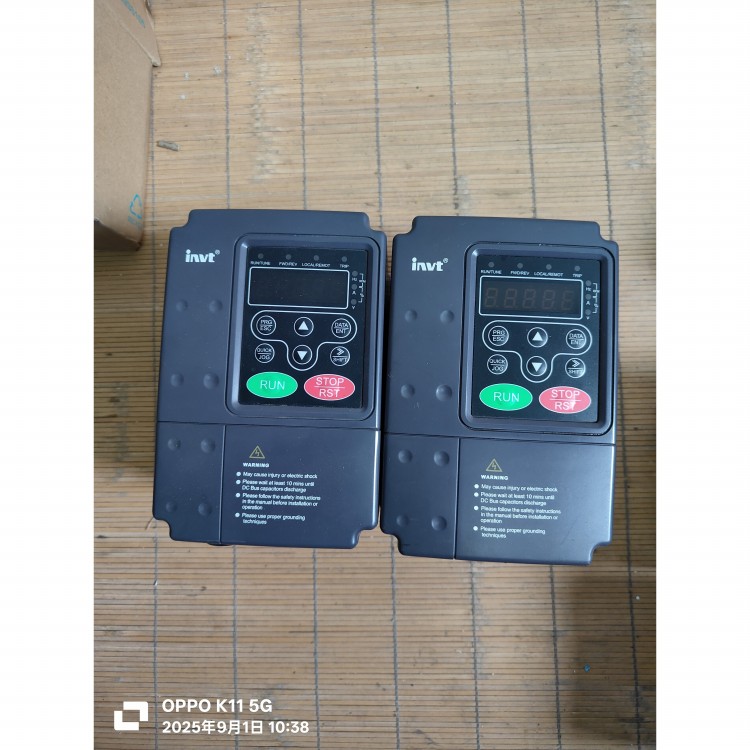 英威腾变频器CHE100-2R2G-4三相输入2.2kw二手包好提供技术支持图片