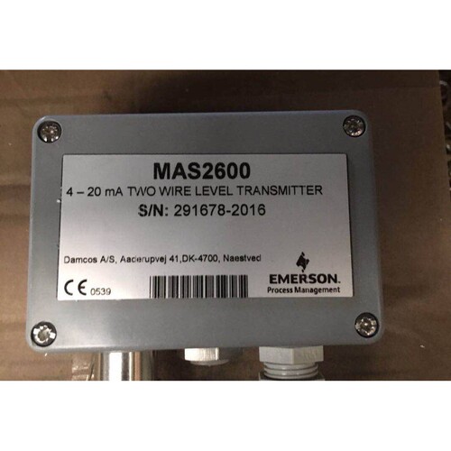 EMERSON 4-20MA TWO WIRE LEVEL TRANSMITTER MAS2600全新议价