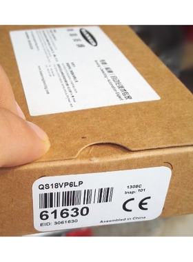 BNNER美国国际工程邦纳激光点位传感器，QS 18VP6LP  订货号61630