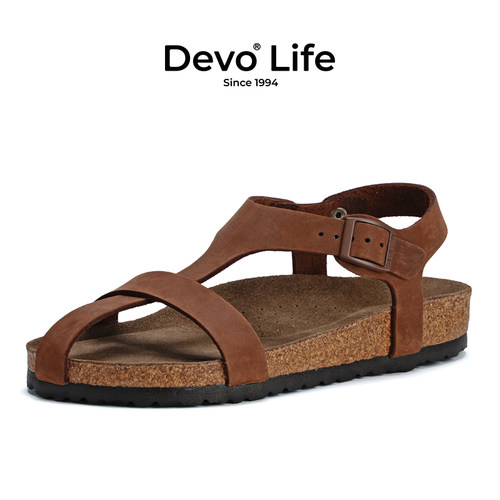 休闲日系平底复古凉鞋Devo