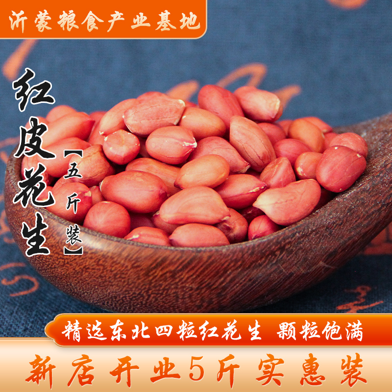 东北四粒红红皮花生5斤装
