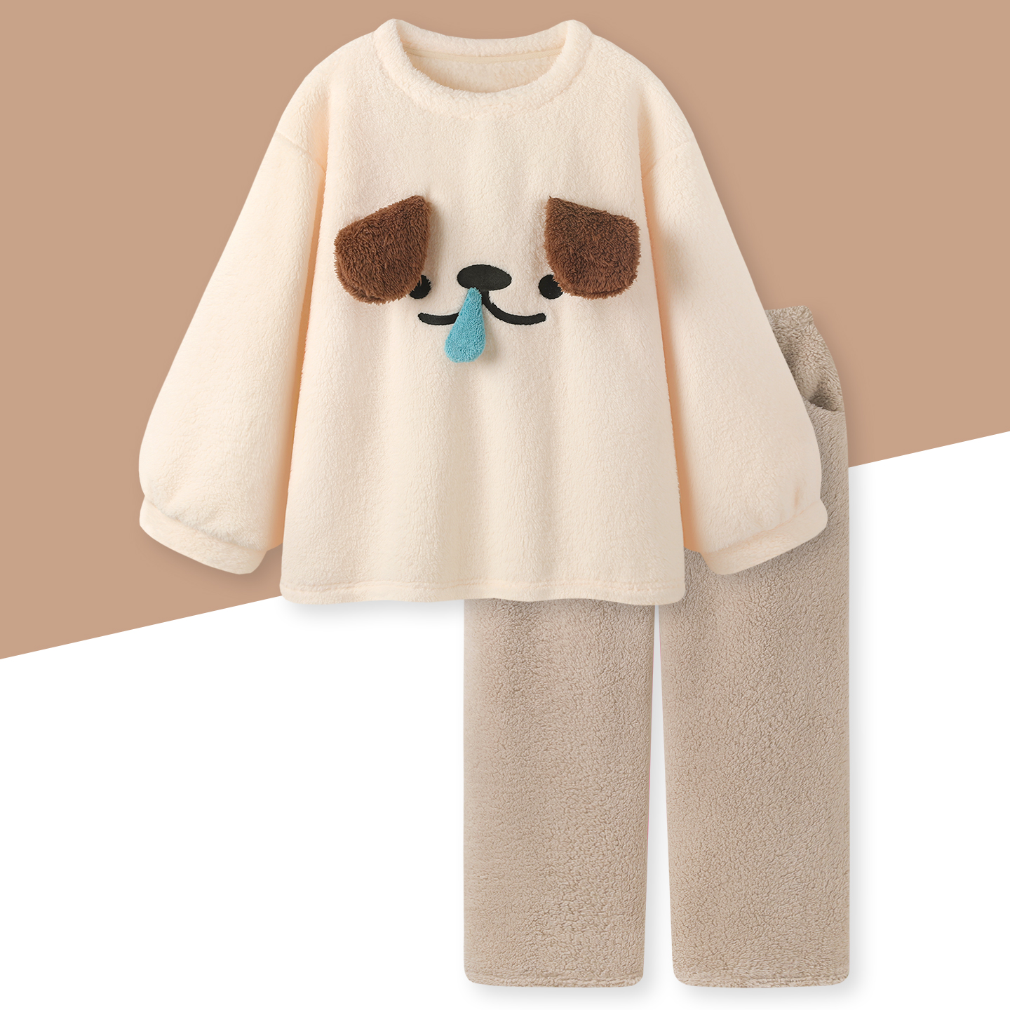 珊瑚绒睡衣女秋冬新款加绒加厚